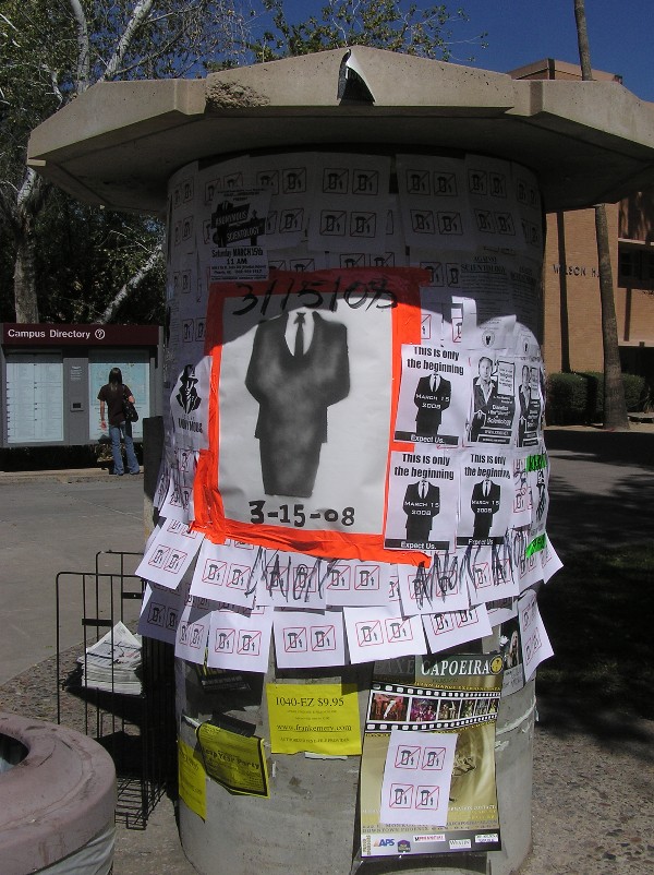 Anonymous flyers at Arizona State University