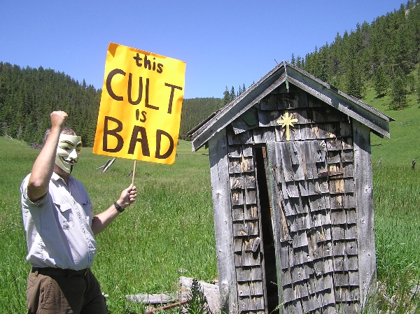 Alleged protest against Scientology in the Black Hills of South Dakota