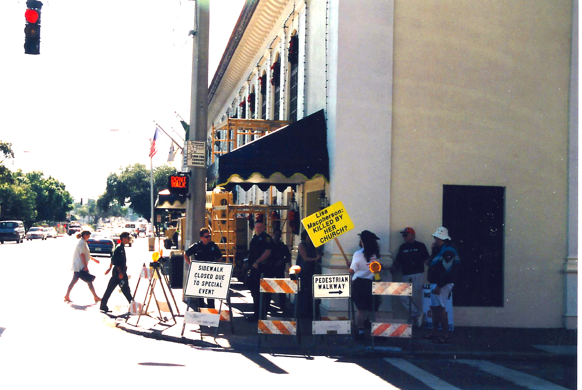 Barriers in front of Ft. Harrison Hotel